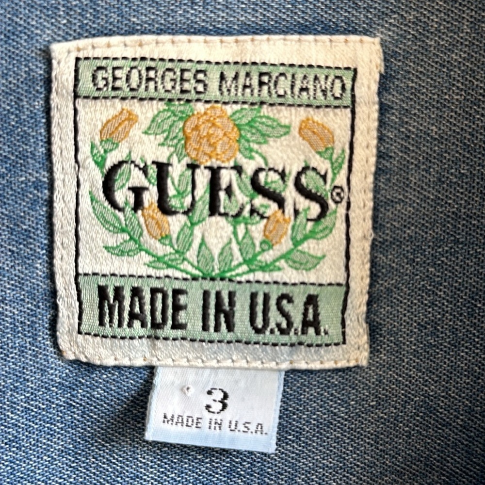 Guess denim button-down shirt, size 3 - Picture 6 of 11